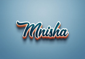 Cursive Name DP: Mnisha