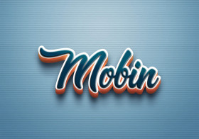 Cursive Name DP: Mobin