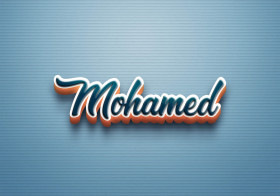 Cursive Name DP: Mohamed