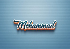 Cursive Name DP: Mohammad