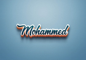 Cursive Name DP: Mohammed