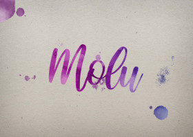 Molu Watercolor Name DP