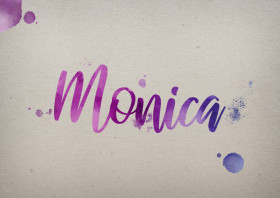 Monica Watercolor Name DP