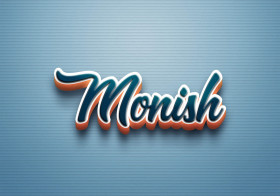Cursive Name DP: Monish