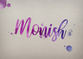 Monish Watercolor Name DP