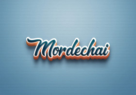 Cursive Name DP: Mordechai