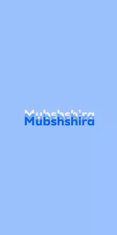 Name DP: Mubshshira
