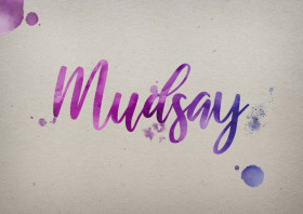 Mudsay Watercolor Name DP