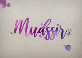 Mudssir Watercolor Name DP