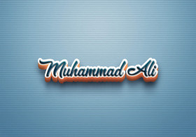 Cursive Name DP: Muhammad Ali