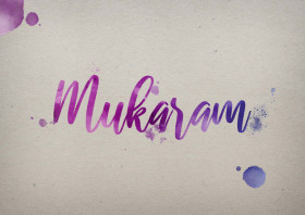 Mukaram Watercolor Name DP