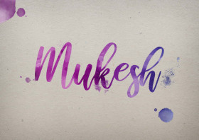 Mukesh Watercolor Name DP