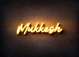 Glow Name Profile Picture for Mukkesh