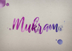 Mukram Watercolor Name DP