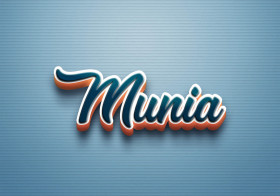 Cursive Name DP: Munia