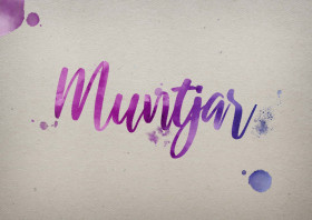 Muntjar Watercolor Name DP