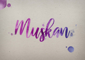 Muskan Watercolor Name DP