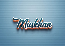 Cursive Name DP: Muskhan