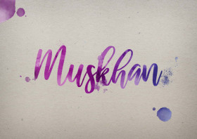 Muskhan Watercolor Name DP
