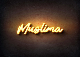 Glow Name Profile Picture for Muslima