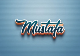 Cursive Name DP: Mustafa