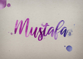 Mustafa Watercolor Name DP