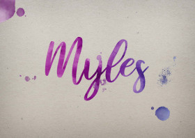 Myles Watercolor Name DP