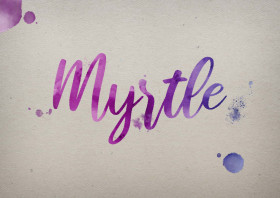 Myrtle Watercolor Name DP