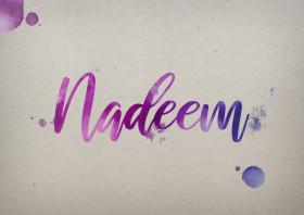Nadeem Watercolor Name DP