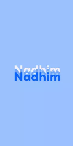 Name DP: Nadhim