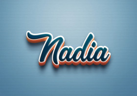 Cursive Name DP: Nadia