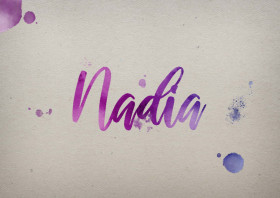 Nadia Watercolor Name DP
