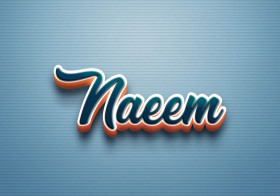 Cursive Name DP: Naeem