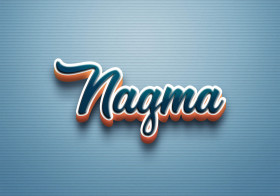 Cursive Name DP: Nagma
