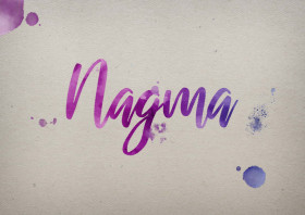 Nagma Watercolor Name DP