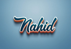 Cursive Name DP: Nahid