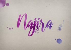 Najira Watercolor Name DP