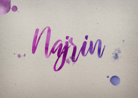 Najrin Watercolor Name DP