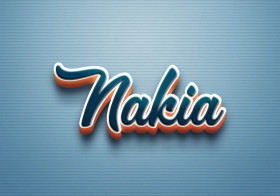 Cursive Name DP: Nakia