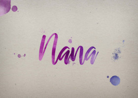Nana Watercolor Name DP