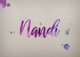 Nandi Watercolor Name DP