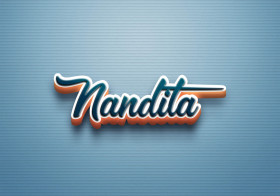Cursive Name DP: Nandita
