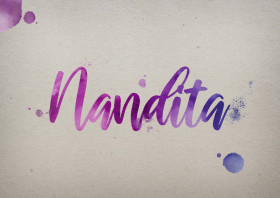Nandita Watercolor Name DP