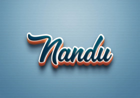 Cursive Name DP: Nandu