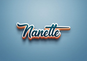 Cursive Name DP: Nanette