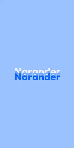 Name DP: Narander