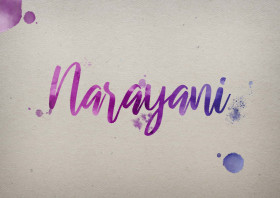 Narayani Watercolor Name DP