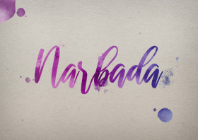 Narbada Watercolor Name DP