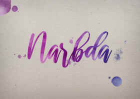 Narbda Watercolor Name DP