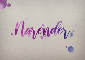 Narender Watercolor Name DP